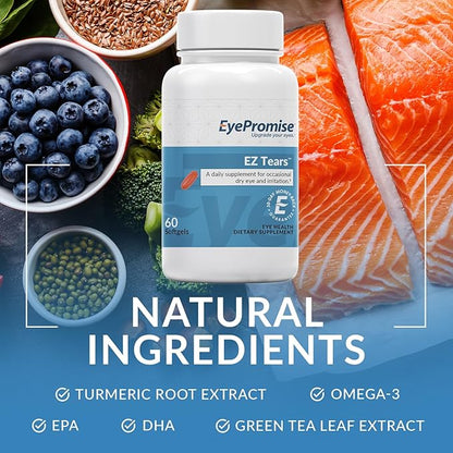 EyePromise Ez Tears Eye Vitamin – Omega-3s and 8 Other
