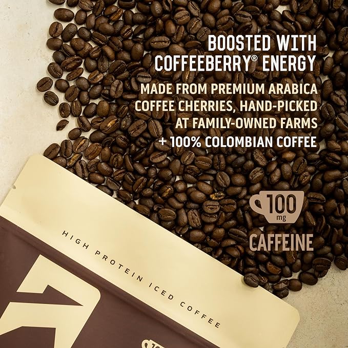 Ascent Iced Coffee Protein Powder 20 g 100 mg 15 Servings