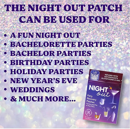 Laki Naturals Night-Out Patch (Pack of 15) | Reclaim Your Vitality and Equilibrium After Parties, Bars and Fun