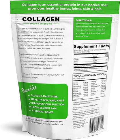 Collagen Peptides Powder, Grass-Fed, Paleo & 16 oz