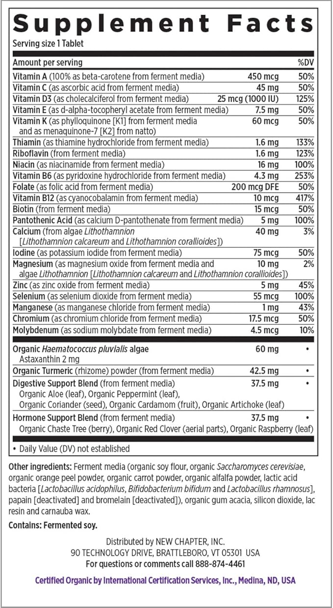 New Chapter Multivitamin for Women 50 Plus 55+ with 24 ct