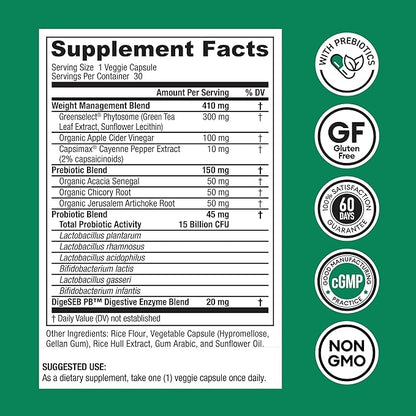 Physician's CHOICE Probiotics for Weight Management 6 Probiotic 30 CT