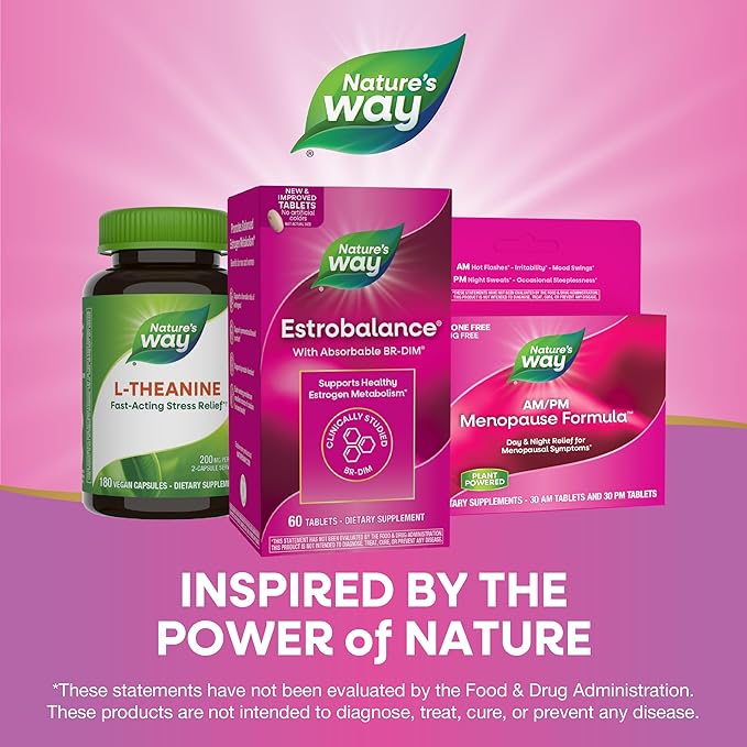 Nature's Way Estrobalance, Absorbable BR-DIM, Supports Healthy Estrogen Metabolism*, Vegan, Gluten Free, 60 Tablets (Packaging May Vary)