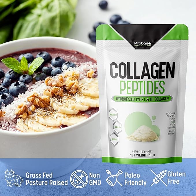 Collagen Peptides Powder (Type I, III) 16 Oz