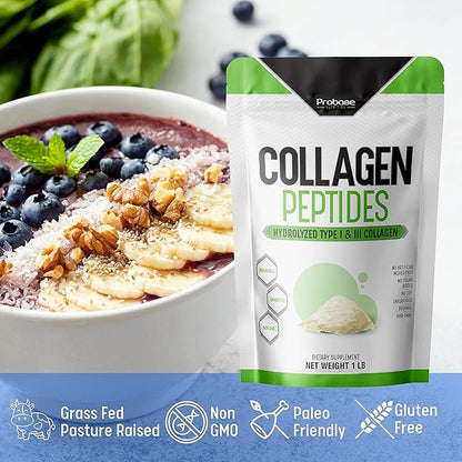Collagen Peptides Powder (Type I, III) 16 Oz
