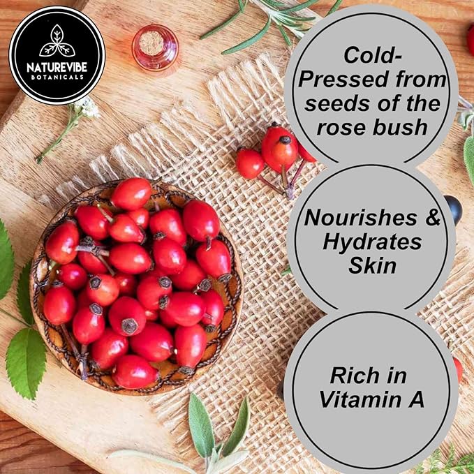 Naturevibe Botanicals Rosehip Oil 32 Ounces 100% Pure