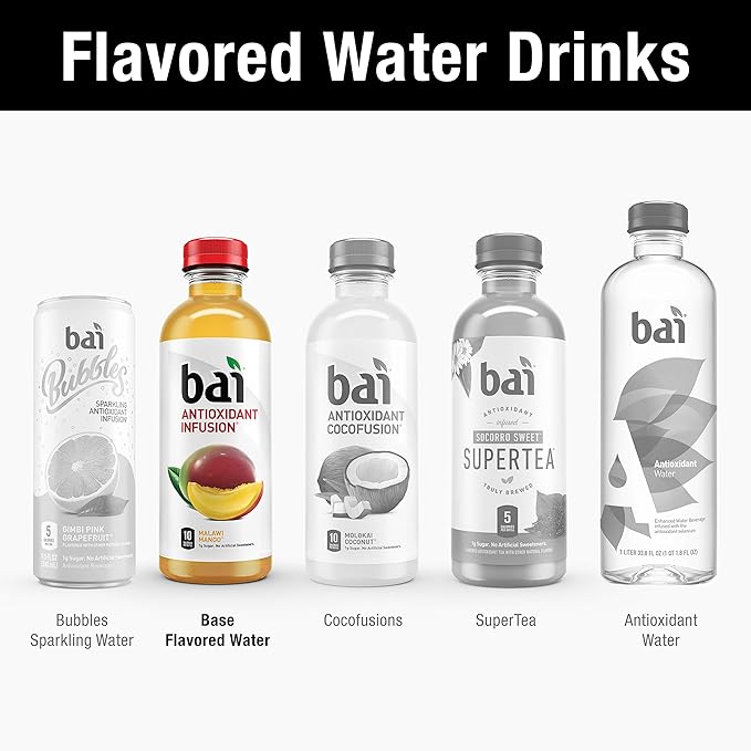 Bai5, 10 calorie Malawi Mango, 100% Natural, Antioxidant Infused Beverage, 18 Fl Oz