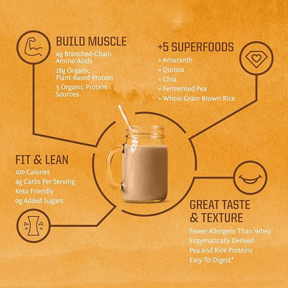Sunwarrior Vegan Organic Protein Powder Plant-based 5 Superfood 30 Servings