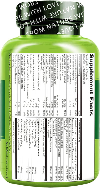 NATURELO One Daily Multivitamin for Women 60 Capsules 2 Month