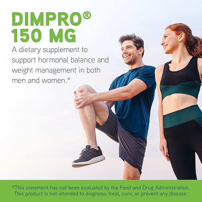 DAVINCI Labs DimPro 150 mg - Dietary Supplement to Support Hormonal Balance in Men & Women & Healthy Weight Management* - with Vitamin E and More - Vegetarian - Gluten-Free - 60 Capsules