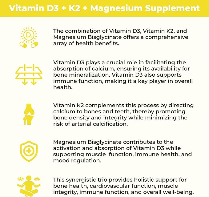 Vitamin D3 5000 IU + K2 90 Capsules