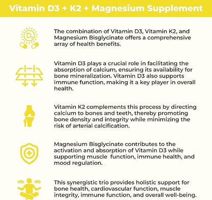 Vitamin D3 5000 IU + K2 90 Capsules