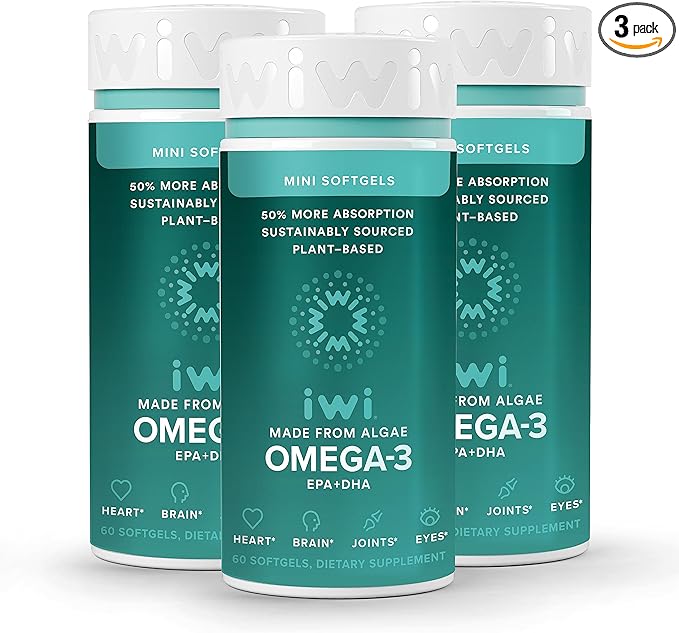 Iwi Life Omega-3, 180 Mini Softgels (90 Servings), 3 with