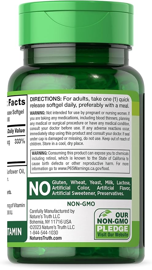 Vitamin A 10000 IU Softgels 100 Count
