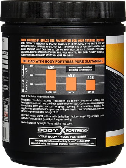 Body Fortress Pure Glutamine Powder, 10.6