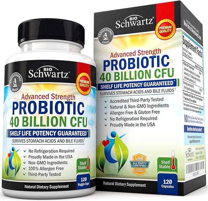 Daily Probiotic Supplement 40 Billion CFU 120 ct