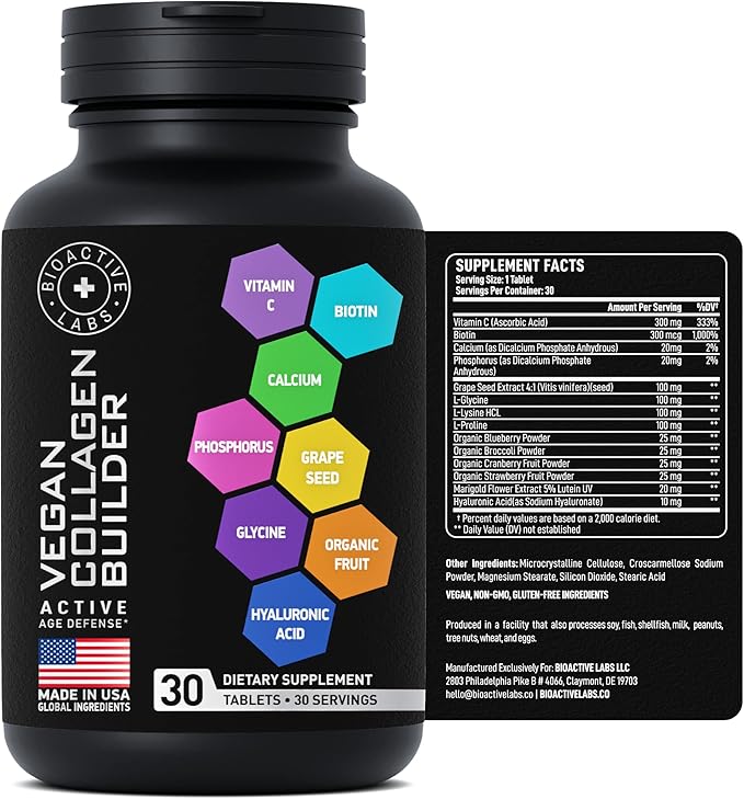 Vegan Collagen Supplements for Women 30 Plant