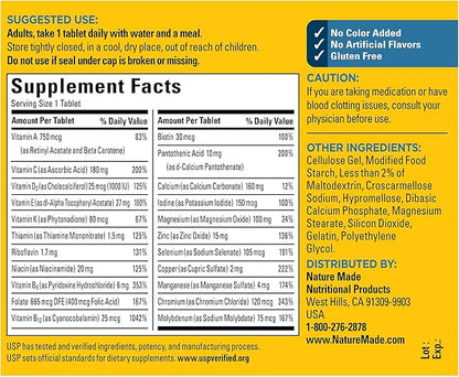 Nature Made Multivitamin For Him 50+, 90 Tablets, 90 Day