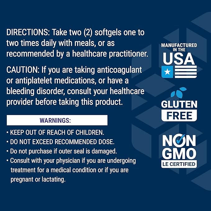 Life Extension Mega EPA/DHA, Omega-3 Fatty acids, Heart & Brain Health, Inflammation Health Support, Non-GMO, Gluten-Free, 120 softgels