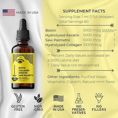Liquid Collagen Supplements for Women 10000mcg Collagen 5000 mcg 5000 mcg 5000 mcg 2fl oz