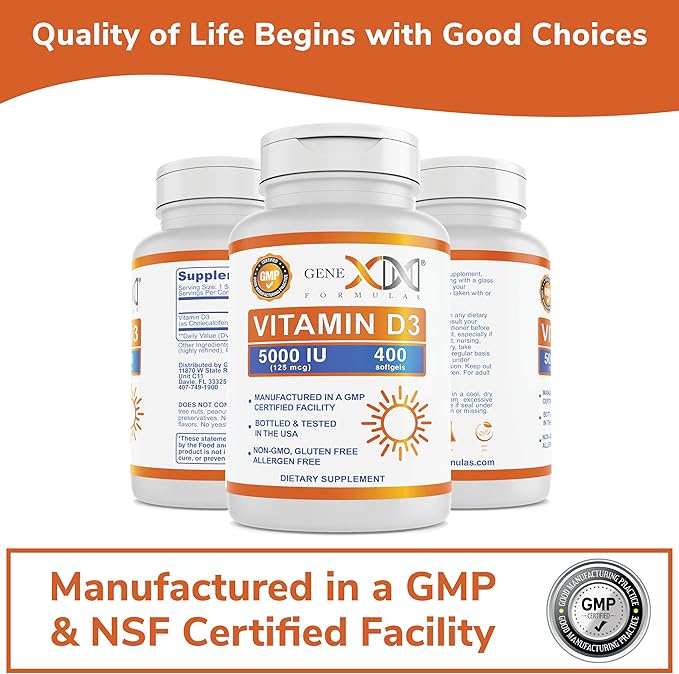 GENEX Vitamin D3 5000IU (400 Softgels)