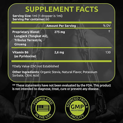 Testosterone Booster for Men - Mens and Women Health Supplements - Supplement with Tongkat Ali + Tribulus Terrestris for Male Enhancement - Supports Muscle Recovery & Energy Boost