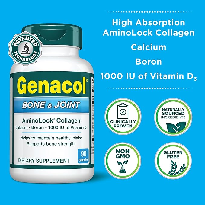Genacol Collagen and Calcium, Boron, Magnesium D3 for 90 Capsules