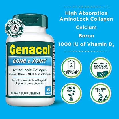 Genacol Collagen and Calcium, Boron, Magnesium D3 for 90 Capsules