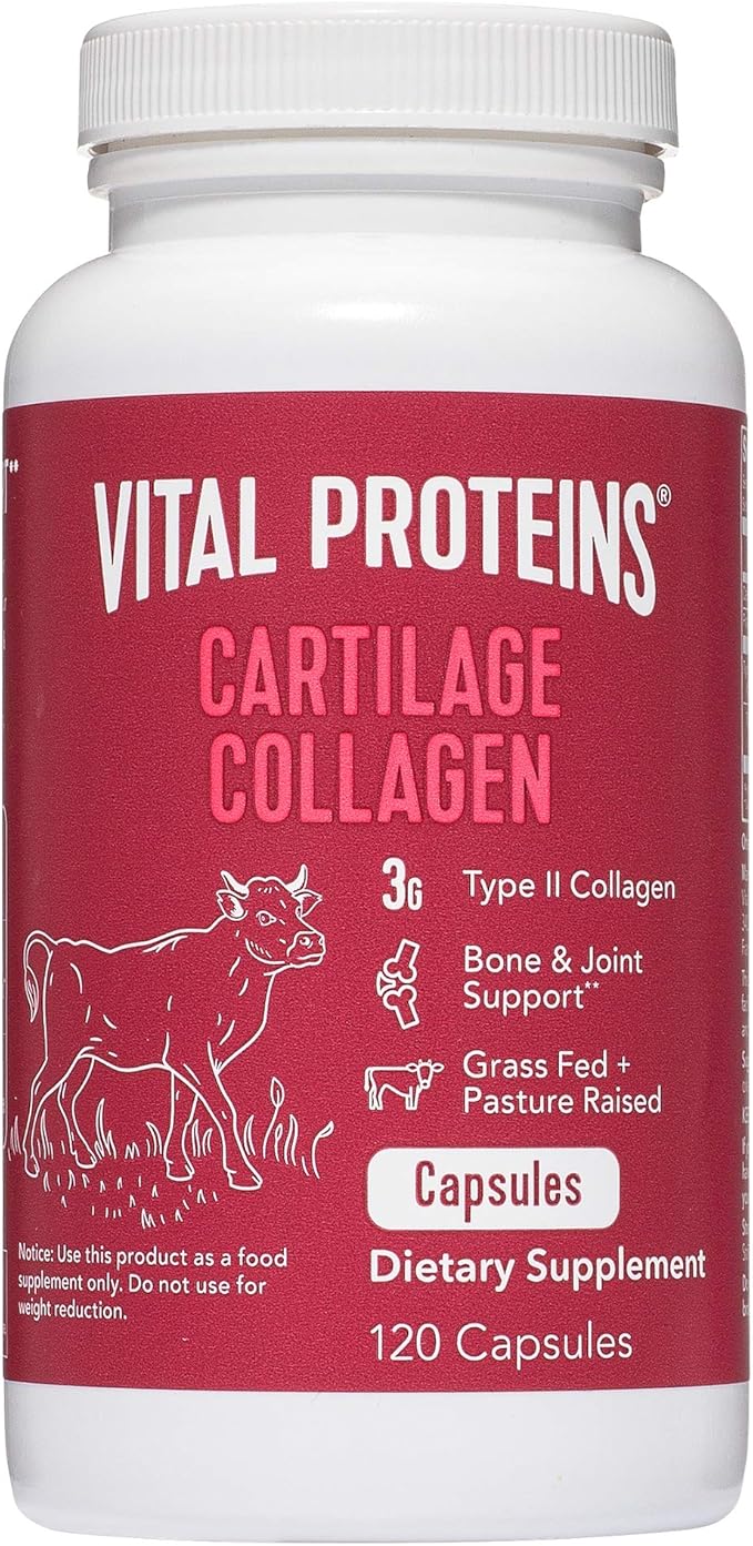 Vital Proteins Cartilage Collagen Pills, Type 750 mg 120 Capsules