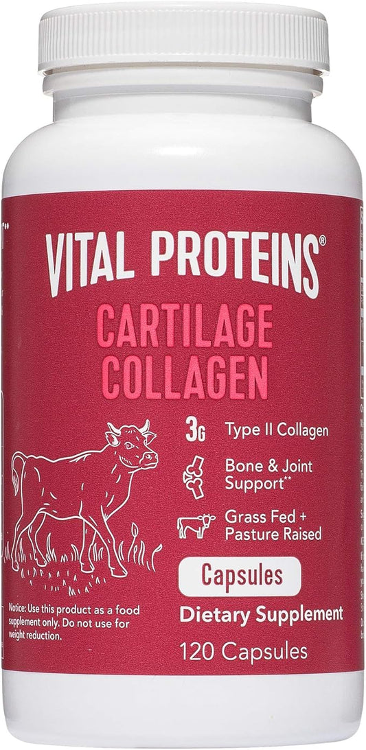 Vital Proteins Cartilage Collagen Pills, Type 750 mg 120 Capsules