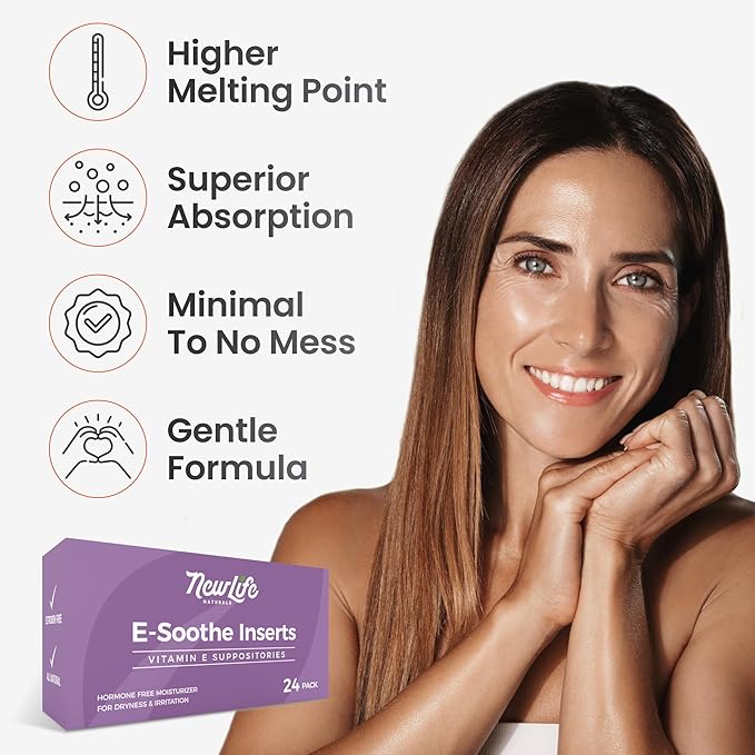 NewLife Naturals Vitamin E Suppositories 38IU 24 Inserts