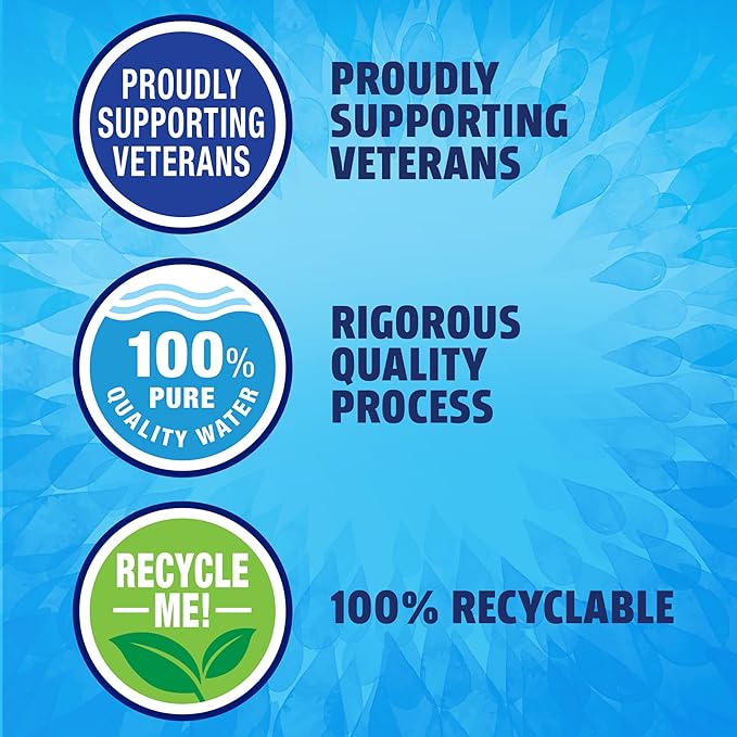 Pure Life Purified Water Bottles, 24 Pack - Still Bottled Water Enhanced with Minerals for a Crisp Taste, Plastic Bottles - 8 Fl Oz