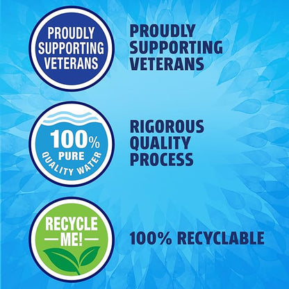 Pure Life Purified Water Bottles, 24 Pack - Still Bottled Water Enhanced with Minerals for a Crisp Taste, Plastic Bottles - 8 Fl Oz