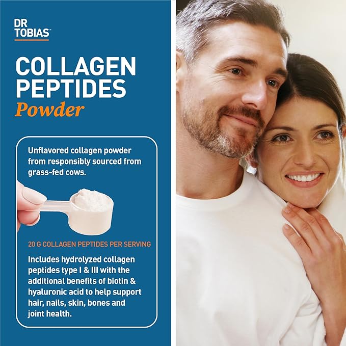 Dr. Tobias Collagen Peptides Powder, Grass 20 OZ, 28 Servings