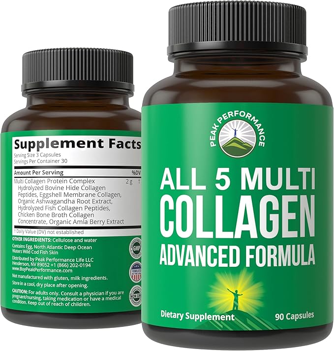 Peak Performance All 5 Multi-Collagen Capsules 90 Pills 5 Collagen