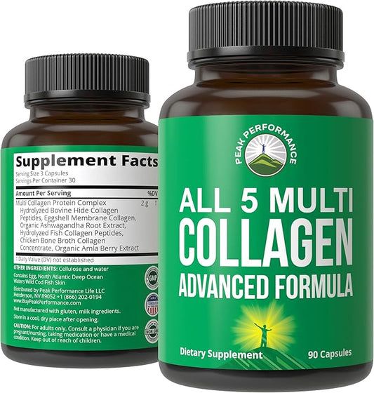 Peak Performance All 5 Multi-Collagen Capsules 90 Pills 5 Collagen