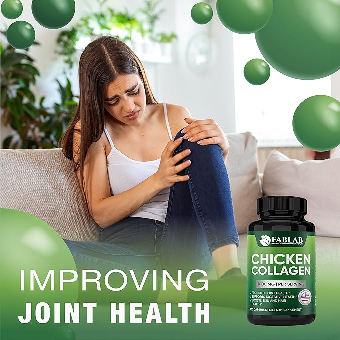FabLab Chicken Collagen Type II Supplement 100 Capsules