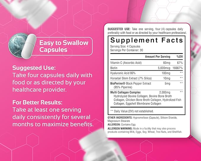Multi Collagen Pills with Hyaluronic Acid -120- Collagen