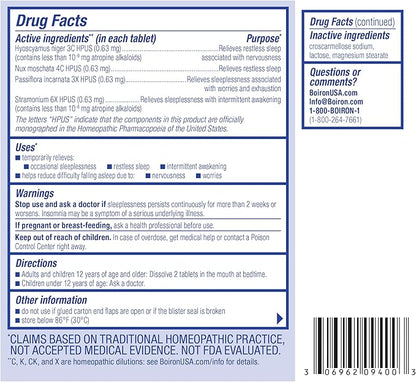 Boiron SleepCalm Sleep Aid for Deep, 60 Count 2)
