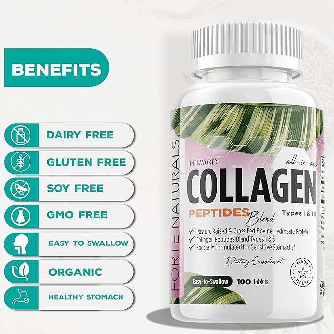 Collagen Peptide Pills 100 TABLETS Collagen