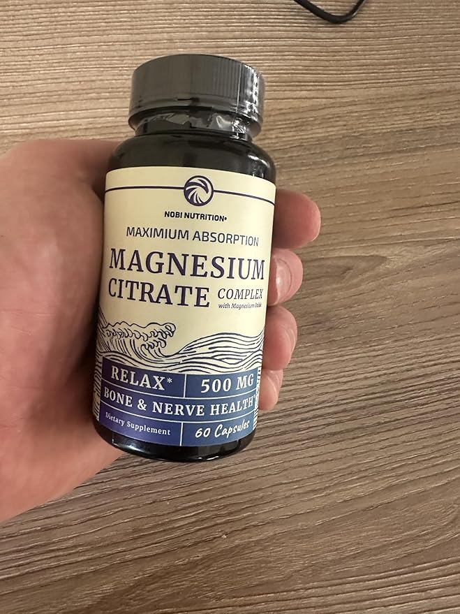 Magnesium Citrate Complex 500 MG for Calm, Relaxation, Constipation & Digestion Support | High Absorption Magnesium Supplement with Elemental Mag Oxide | Non-GMO, Soy-Free | 60 Ct (2 Month Supply)