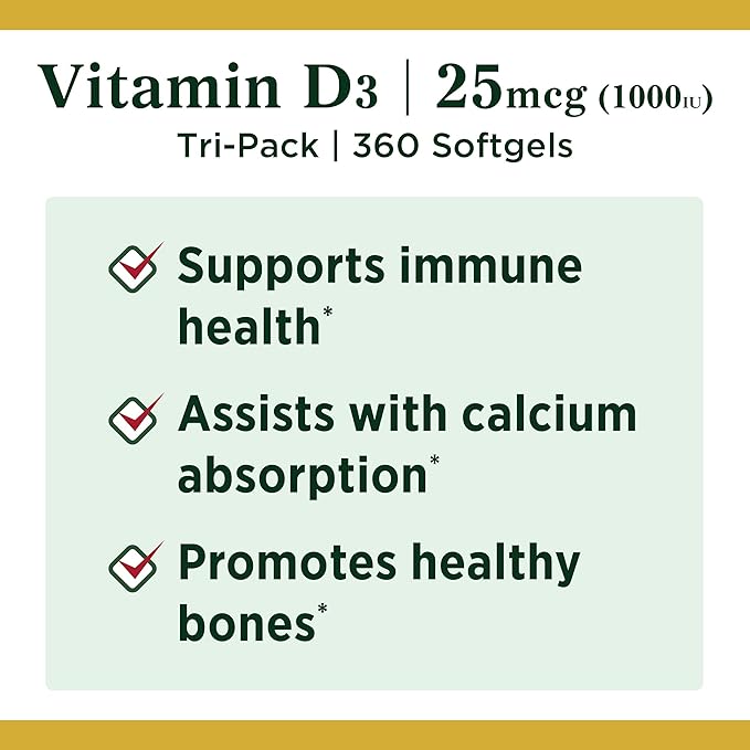 Nature's BountyVitamin D3 1000 100 mg, 120 Softgels 3)
