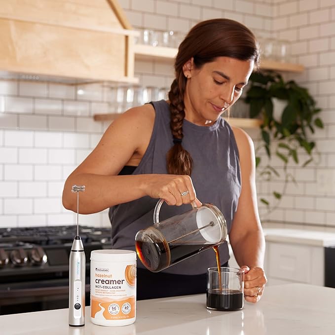 NativePath Keto Coffee Creamer Powder Hazelnut — Keto-Friendly, Non-Dairy & Low Sugar Creamer. Made with Grass-fed Collagen Protein Powder, MCT Oil & Monk Fruit. Soy & Gluten Free (7.6OZ)