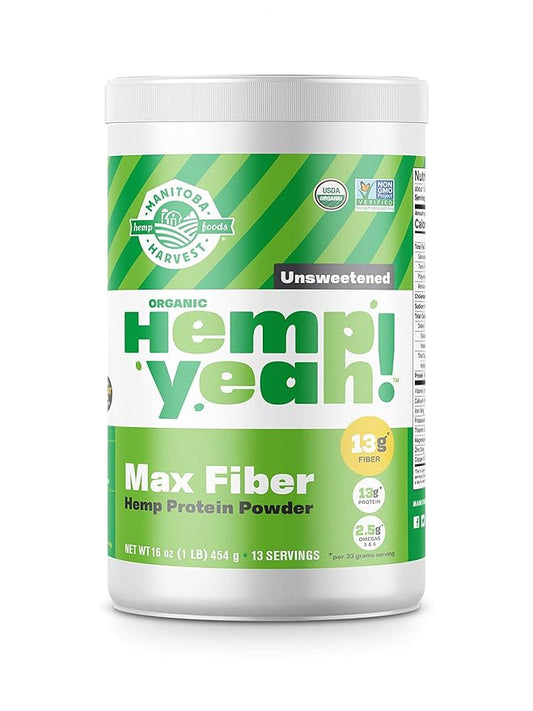 Manitoba Harvest Hemp Yeah! Organic Max 16oz; with 13g of 13g Protein 2.5g Omegas 3&6 per