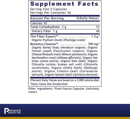 Premier Research Labs Psyllium Fiber 180 Plant-Source