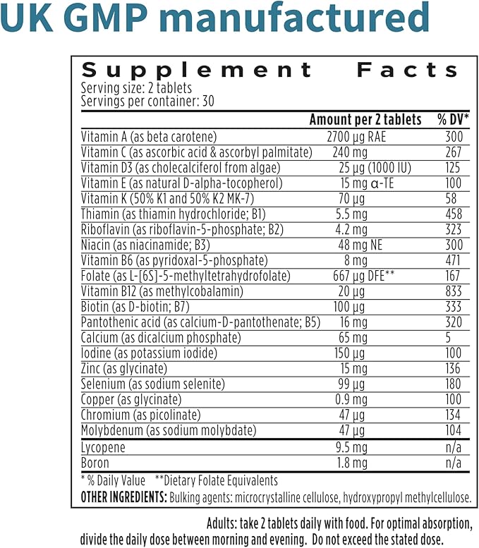 Methylated Men's Multivitamin, MTHFR Supplement