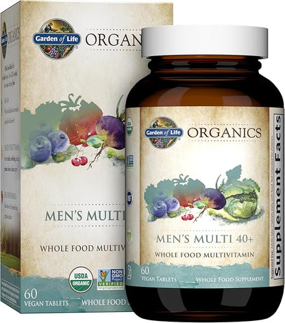 Garden of Life Organics Whole Food 40+, 60 60 Tablets, 40, Mens