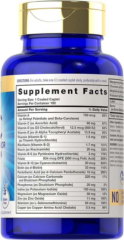 Carlyle Senior Multivitamin for Over 60 100 Caplets