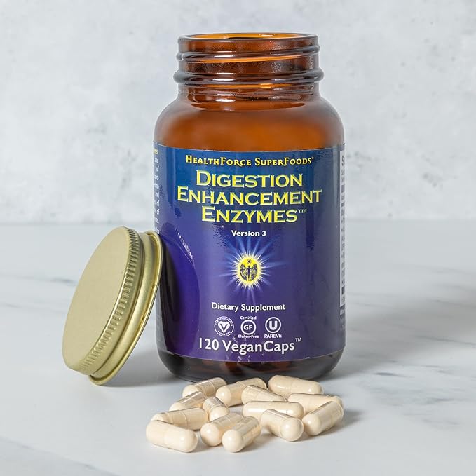 HEALTHFORCE SUPERFOODS Digestion Enhancement Enzymes 360 Vegan