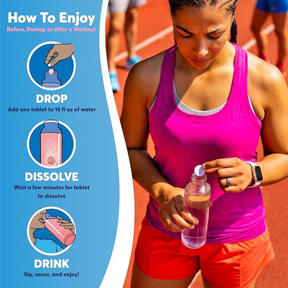Nuun Hydration Energy Electrolyte Tablets with Caffeine, B Vitamins and Ginseng, Berry Blast, 5 Essential Electrolytes for Hydration, Vegan, Non-GMO, 8 Pack (80 Servings)